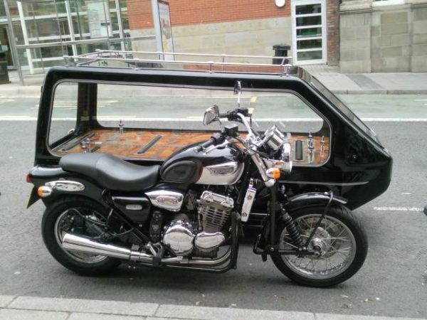 motorbike carriage hearse