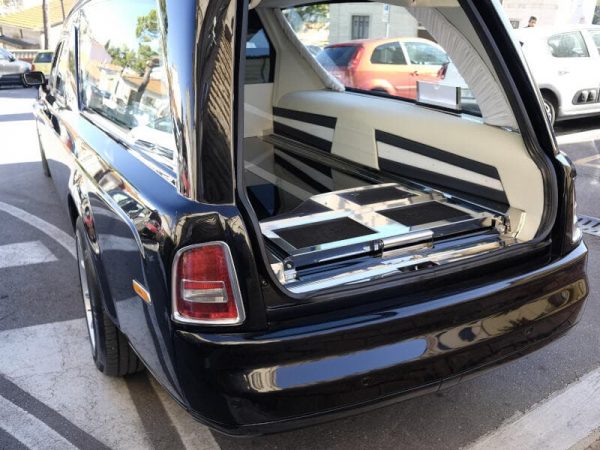 Rear space of a hearse